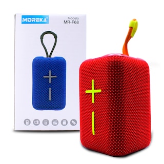 Foto 1 | Bocina Bluetooth Moreka Mr-f68 Doble Diafragma color Rojo