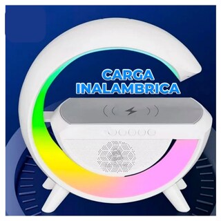 Foto 5 | Bocina Bluetooth Genérica con Cargador Inalámbrico Y Lámpara color Blanco