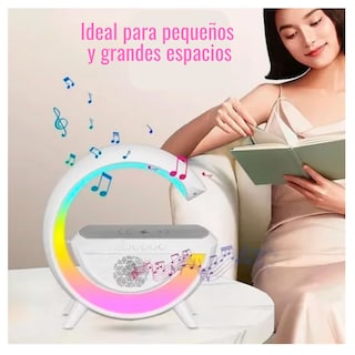Foto 7 | Bocina Bluetooth Genérica con Cargador Inalámbrico Y Lámpara color Blanco