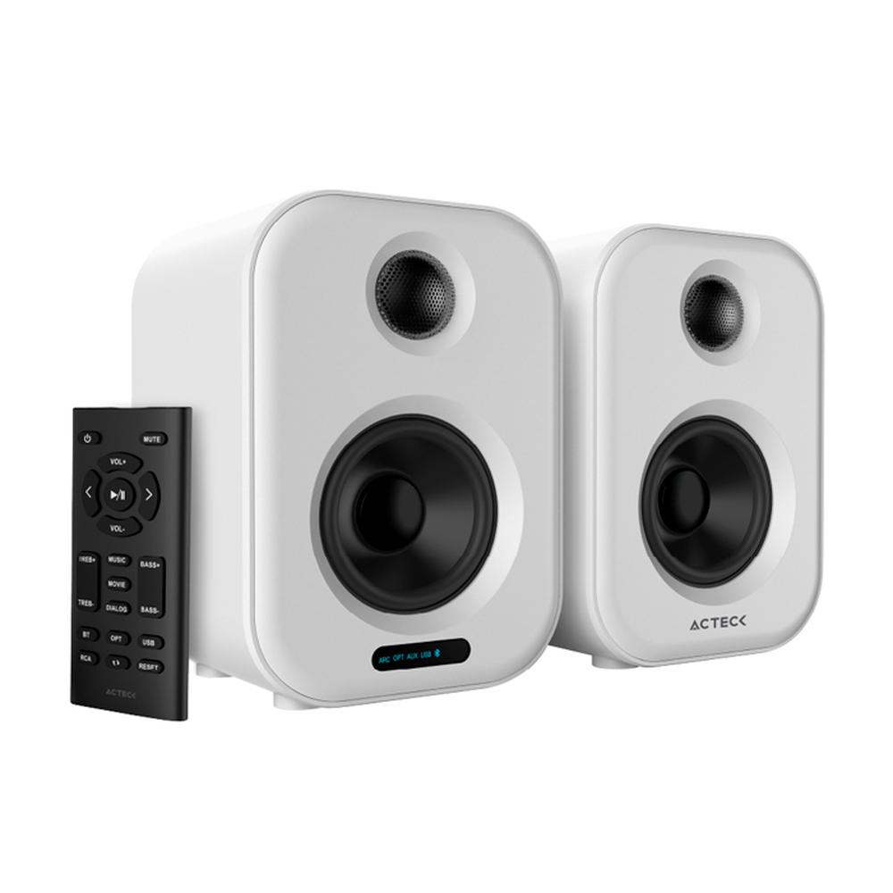 Bocinas Inalámbricas Acteck Dynamic Exact BS650 AC-935883 color Blanco 50w RMS USB