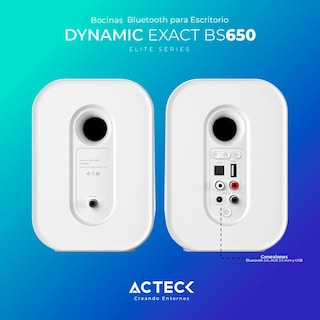 Foto 3 | Bocinas Inalámbricas Acteck Dynamic Exact BS650 AC-935883 color Blanco 50w RMS USB
