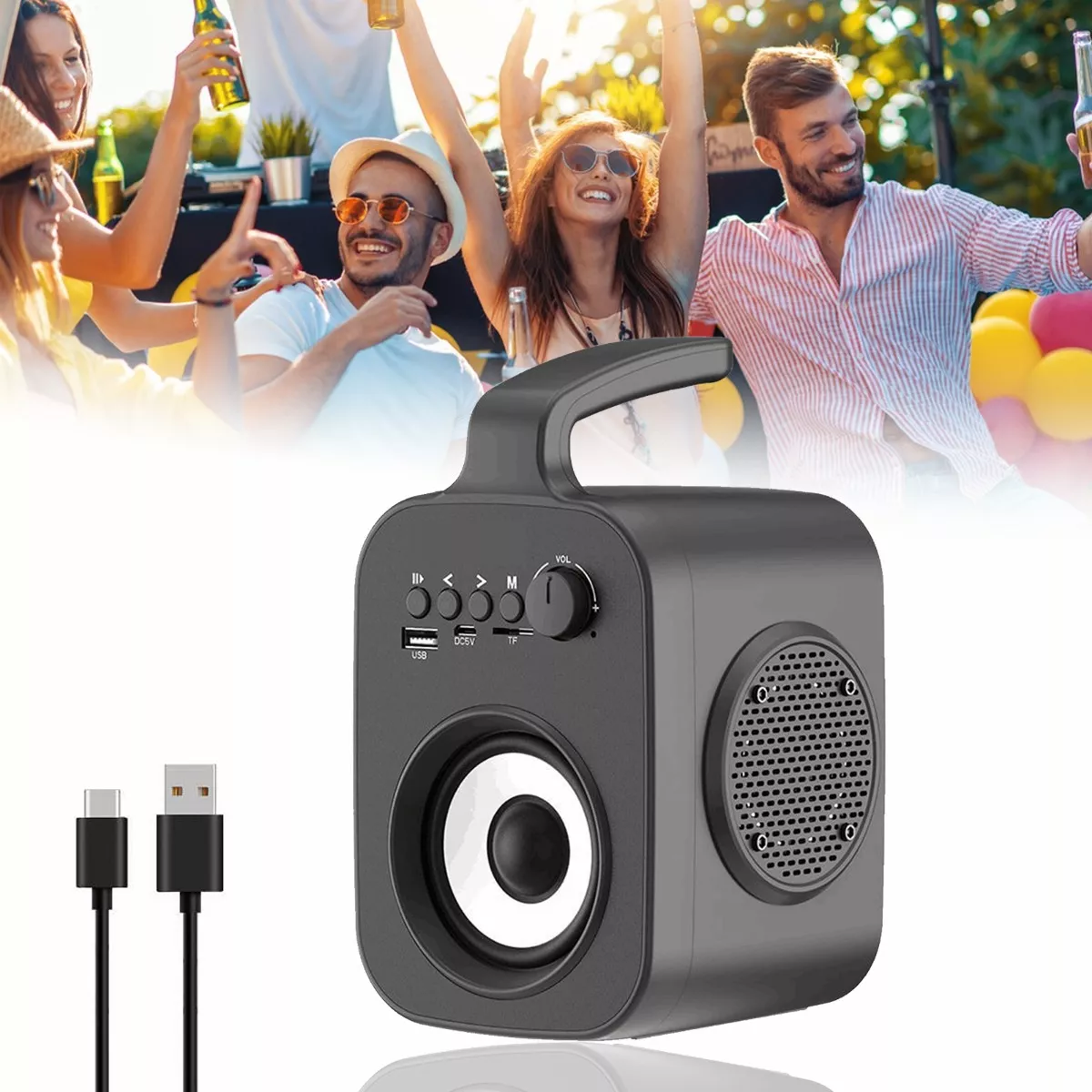 Foto 4 pulgar | Bocina Bluetooth Portátil Altavoz Bluetooth 5.0 Estéreo Eo Safe Imports Esi-8675 Negro