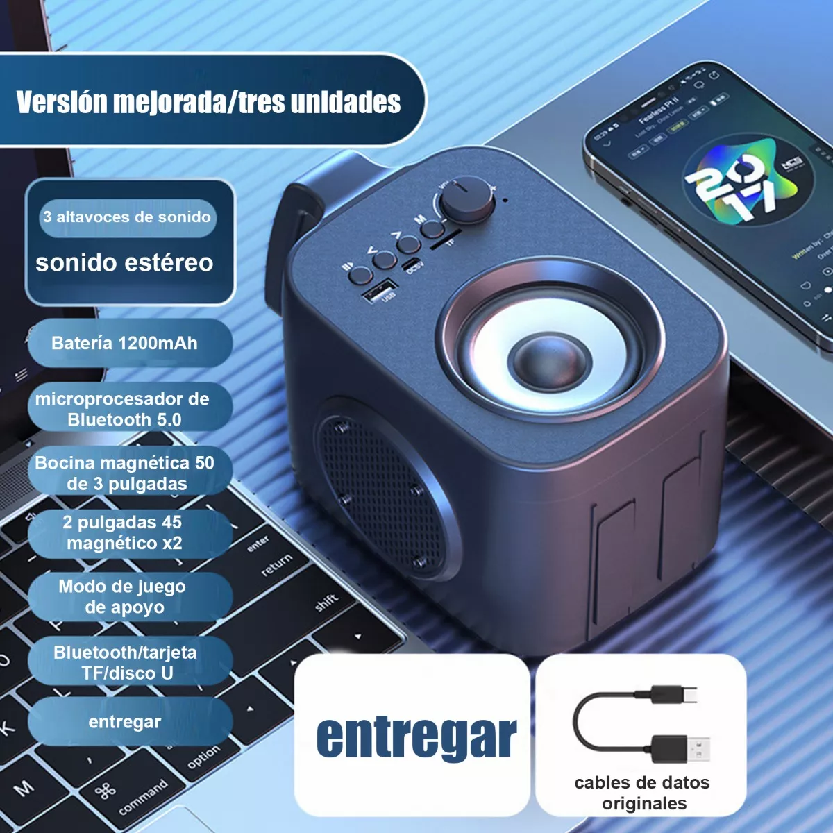 Foto 5 pulgar | Bocina Bluetooth Portátil Altavoz Bluetooth 5.0 Estéreo Eo Safe Imports Esi-8675 Negro