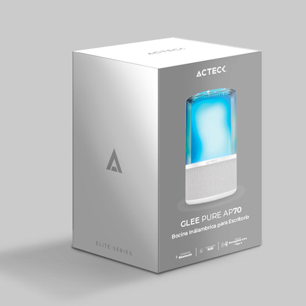 Foto 7 pulgar | Bocina Portátil Acteck Inalámbrica color Blanco con Luz Led