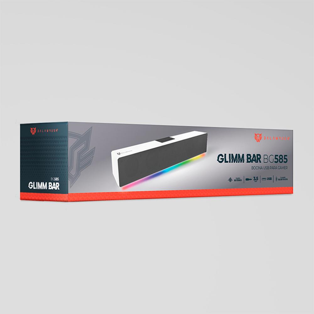 Foto 6 pulgar | Bocina Gamer Balam Rush Glimm Bar Bg585 Led Bluetooth 3.5mm Br-936965 Color Blanco