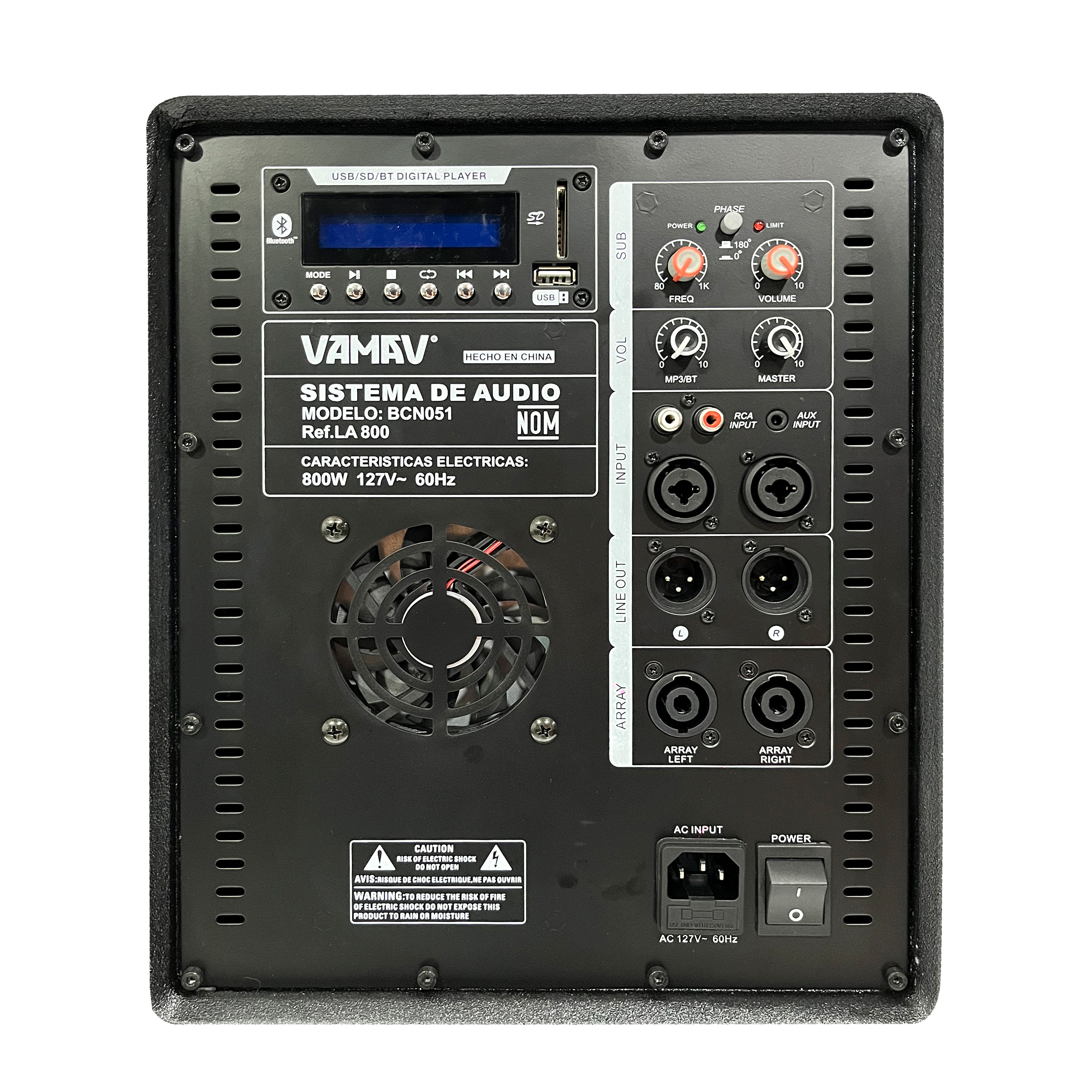 Foto 2 | Sistema Profesional de Audio LA800 VAMAV Negro