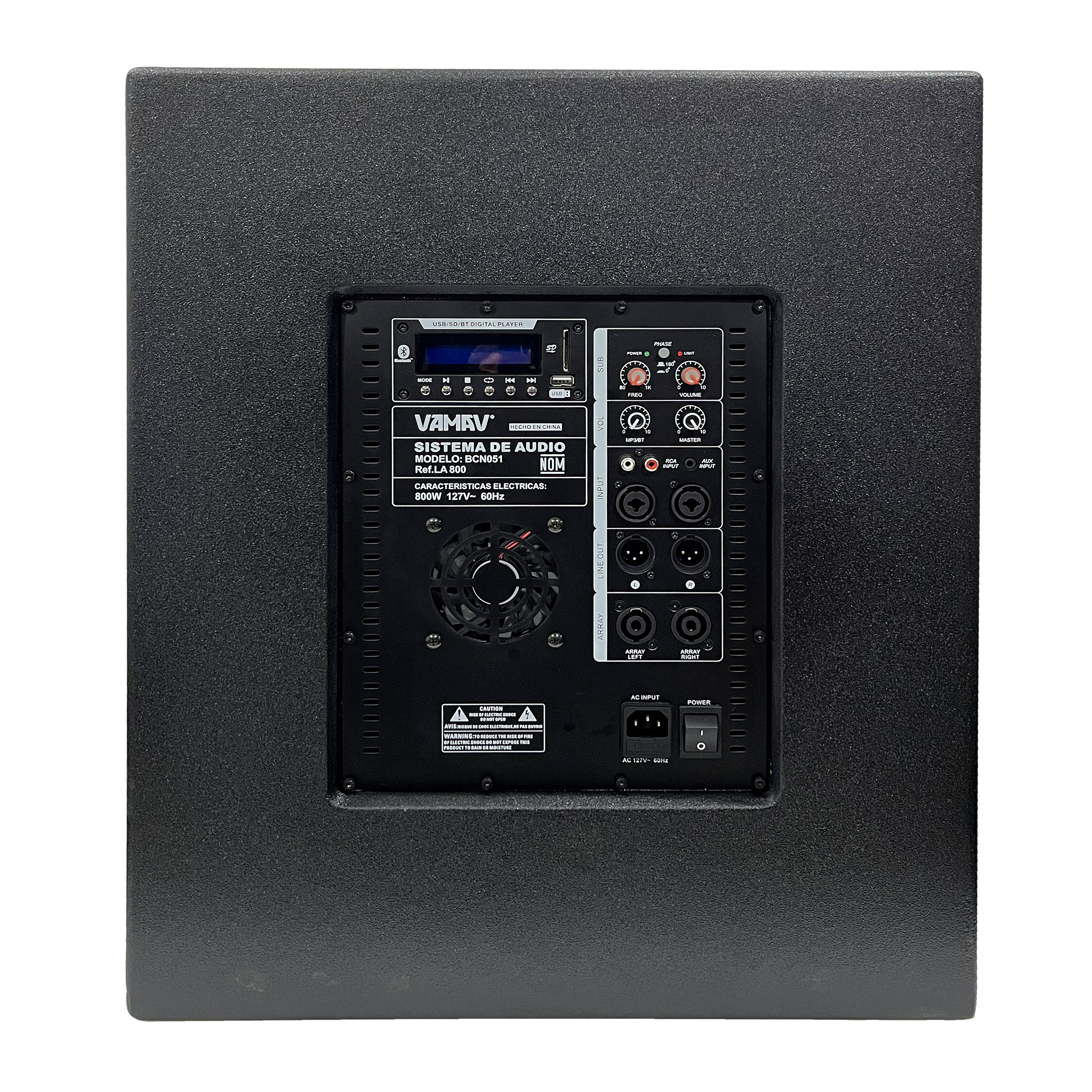 Foto 5 pulgar | Sistema Profesional de Audio LA800 VAMAV Negro