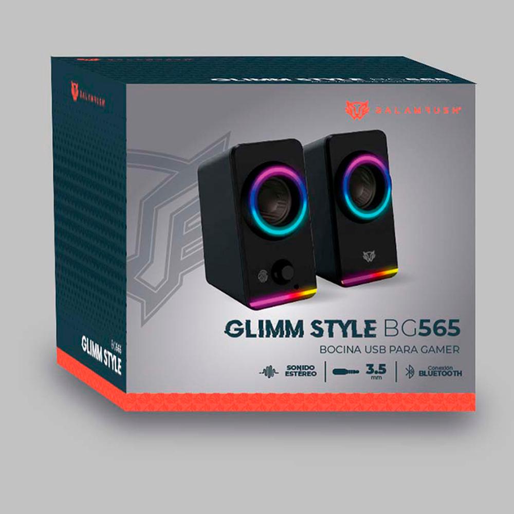 Foto 7 pulgar | Bocina Gamer Balam Rush Glimm Style BG565 Led Bluetooth 3.5mm BR-936996 Negro 2 Piezas