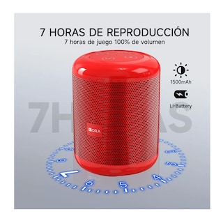 Foto 4 | Mini Bocina Portátil Bluetooth Inalámbrica Altavoz Sd Rojo