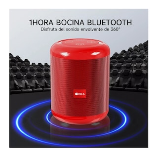 Foto 2 | Mini Bocina Portátil Bluetooth Inalámbrica Altavoz Sd Rojo