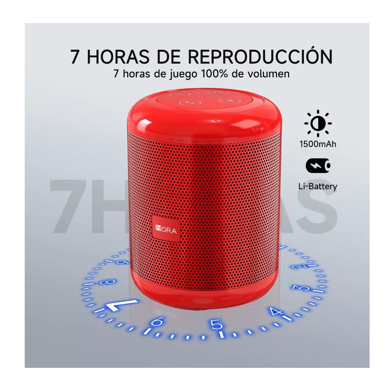 Foto 4 | Mini Bocina Portátil Bluetooth Inalámbrica Altavoz Sd Rojo