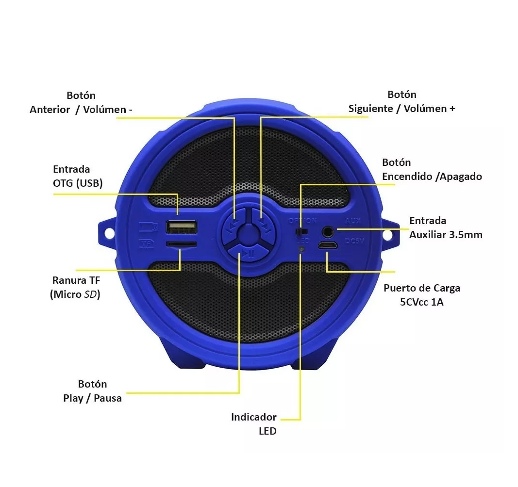 Foto 5 pulgar | Bocina Select Sound color Azul con Bluetooth