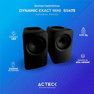 Foto 4 | Bocinas Acteck AC-936361 Negras Dynamic Exact Mini BS475 Inalámbricas 10w