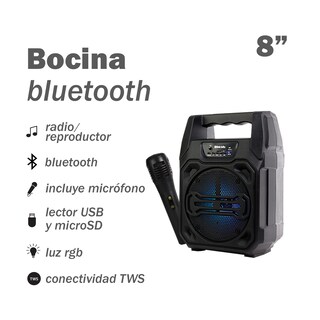 Foto 2 | Bocina Portátil de 8" con Micrófono Link Bits Sa8048t