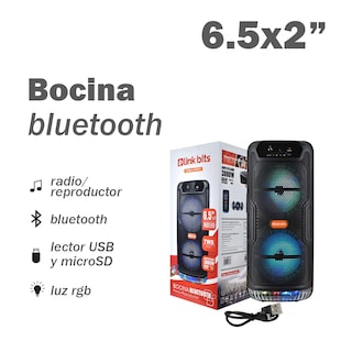 Foto 2 | Bocina Bluetooth De Doble Parlante De 6'' Link Bits Vb627t