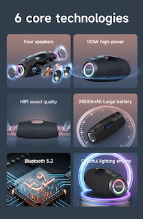 Foto 5 | Venta Internacional- Altavoz Bluetooth Zealot S78 100 W Impermeable