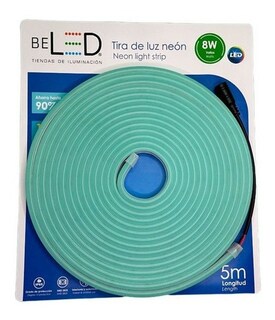 Foto 1 | Tira Led Neon Flex 5m 12v Alto Brillo Decorativa Ip66 Azul