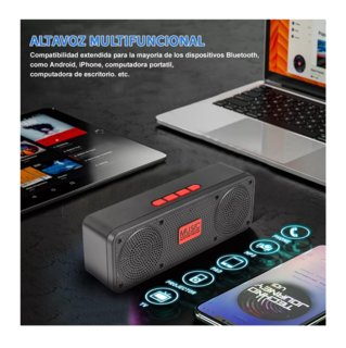 Foto 4 | Bocina Sonido Bluetooth 5.0 Altavoces Portátiles color Rojo