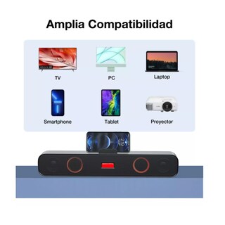 Foto 3 | Barra de Sonido para Pc Tv Bocinas Inalámbrica Eo Safe Imports Esi-10389 Negro