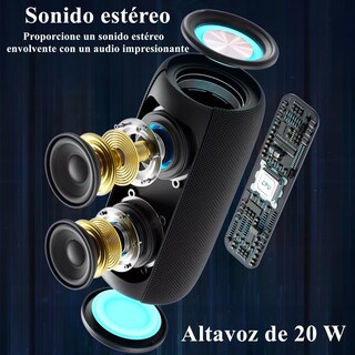 Foto 2 | Bocina Bluetooth Portátil con Luces Eo Safe Imports Esi-10378 Negra