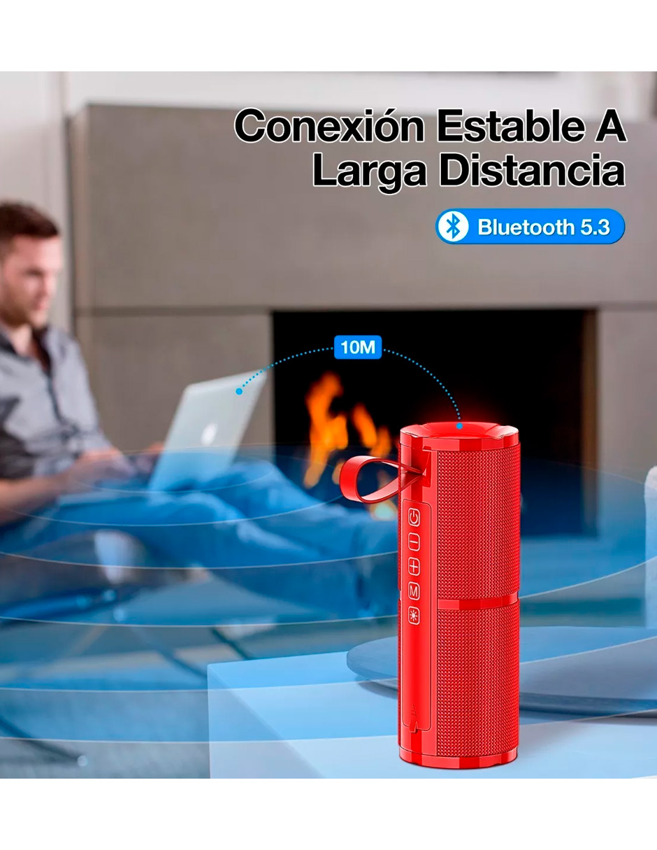 Foto 3 pulgar | Bocina Portátil Petukita Box Boc060 Roja con Bluetooth