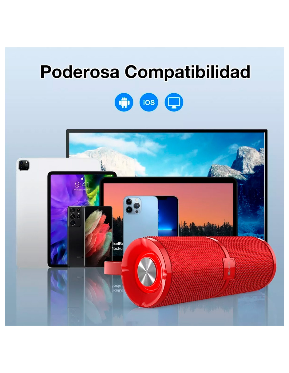 Foto 6 pulgar | Bocina Portátil Petukita Box Boc060 Roja con Bluetooth