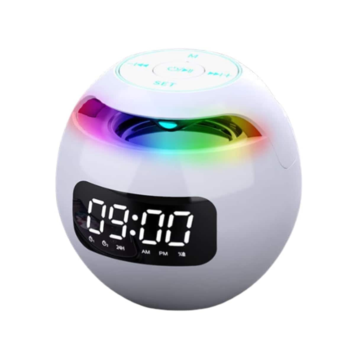 Bocina Bluetooth Portátil con Reloj Digital Eo Safe Imports Esi-10915 Blanca $609