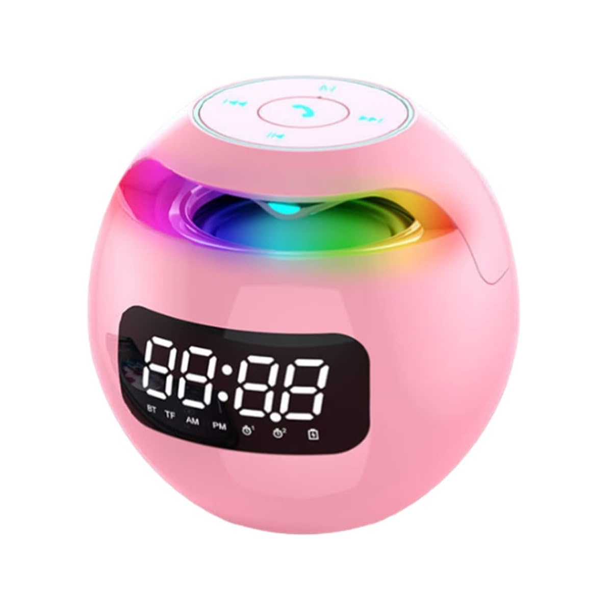 Bocina Bluetooth Portátil con Reloj Digital Eo Safe Imports Esi-10914 Rosa