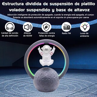 Foto 2 | Bocina Bluetooth 5.0 Inalámbrica Portátil Eo Safe Imports Esi-10962 Plata