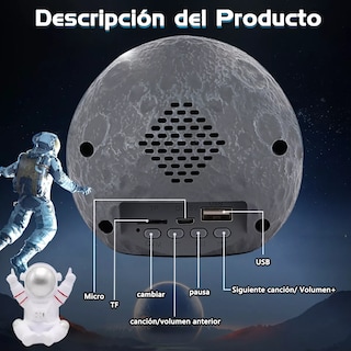 Foto 3 | Bocina Bluetooth 5.0 Inalámbrica Portátil Eo Safe Imports Esi-10962 Plata