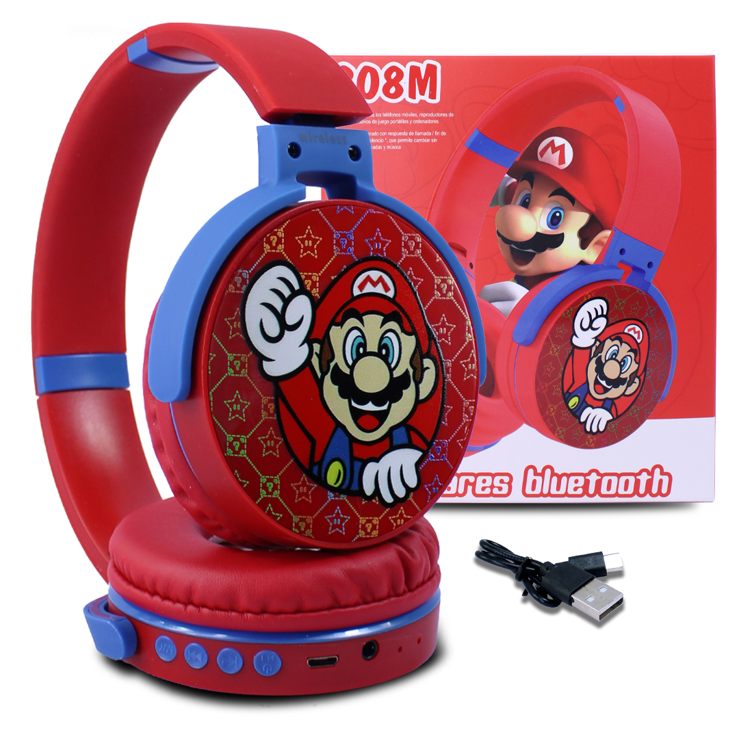 Audífonos Inalámbricos Playbox Mario Bros con Bluetooth