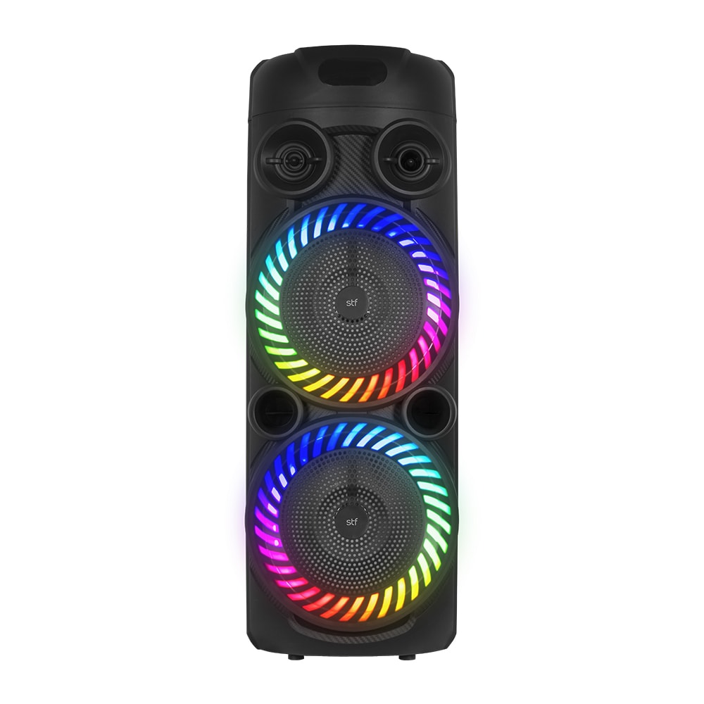 Bocina Inalámbrica Tower Fest Stf 8'' Con Luz Rgb $1,499