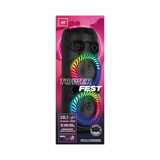 Foto 3 | Bocina Inalámbrica Tower Fest Stf 8'' Con Luz Rgb