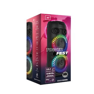 Foto 4 | Bocina Inalámbrica Tower Fest Stf 8'' Con Luz Rgb