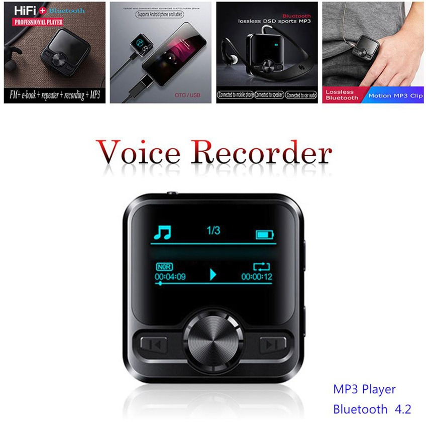 Foto 2 pulgar | Venta Internacional-reproductor De Música Bluetooth 4.2 Mp3 Hifi Con Grabación