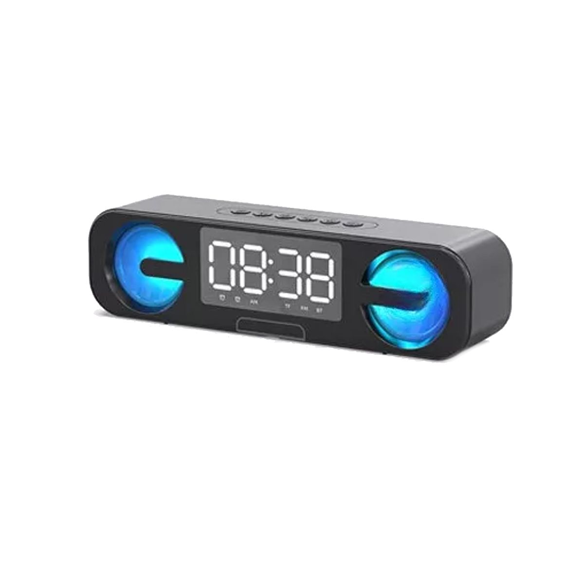 Foto 2 pulgar | Reloj Despertador con Bocina Bluetooth Usb Fm Elegate Negro