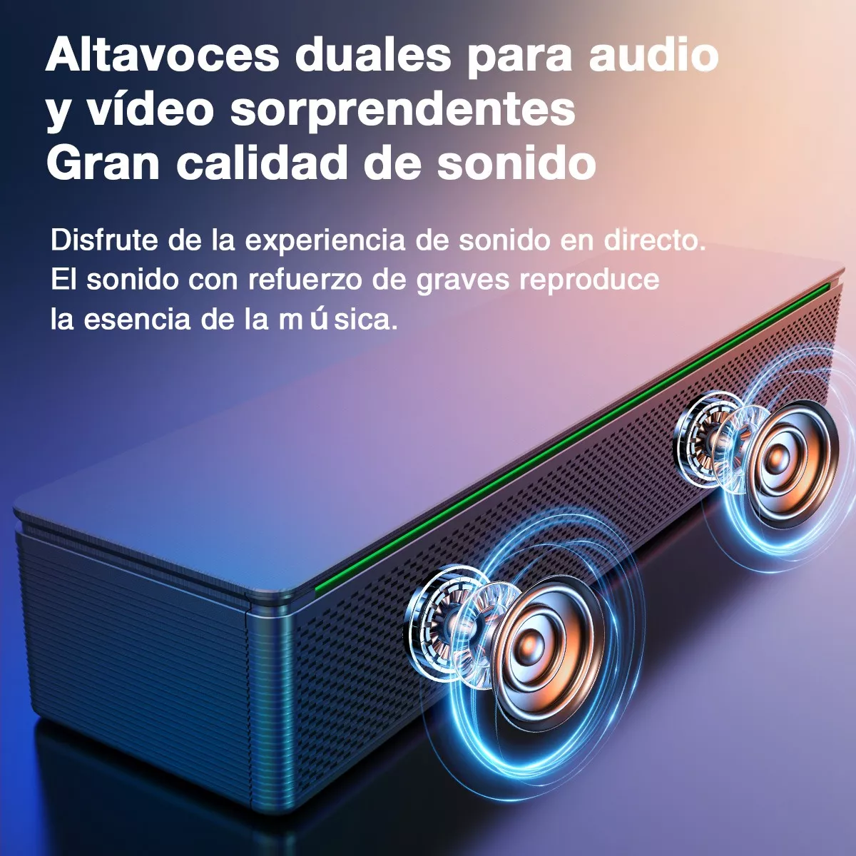 Foto 2 | Bocina Bluetooth Portátil Led Altavoz Recargable Micrófono Eo Safe Imports Esi-12227 Negro