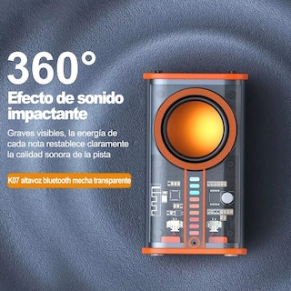 Foto 3 | Par Altavoz Transparente Pequeño Cañón de Acero Bluetooth Eo Safe Imports Esi-12229 Transparente