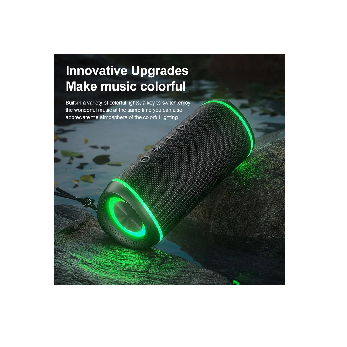 Foto 4 pulgar | Bocina Portátil Bluetooth Altavoz Inalambricas Con Luces.  Eo Safe Imports Esi-12231 Negro