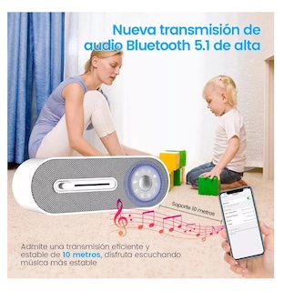 Foto 4 | Bocina Portátil Belug Blanca con Bluetooth