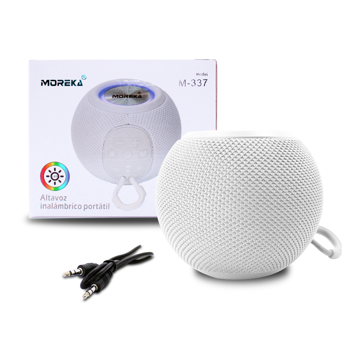 Foto 2 pulgar | Bocina Moreka M337 Blanca con Bluetooth