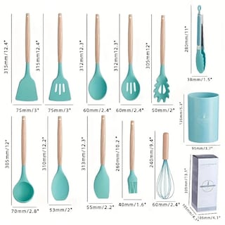 Foto 3 | Set Utensilios de Silicón para Cocina 13 Piezas