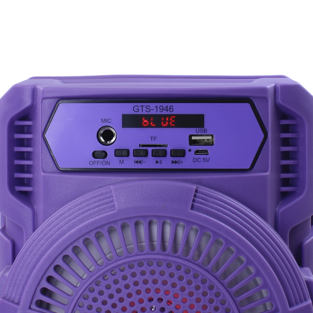 Foto 5 | Bocina Inalámbrica 6.5 Pulgadas con Micrófono Alámbrico Morado