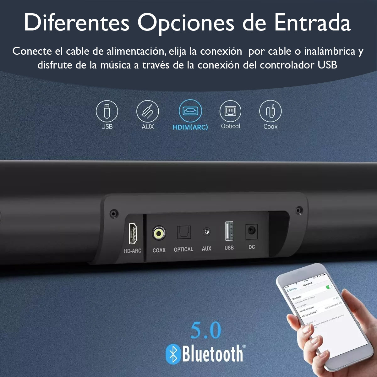 Foto 7 pulgar | Barra de Sonido Teatro en Casa Bluetooth 5.0 Alta Fidelidad 3 Eqs 80 w 2023