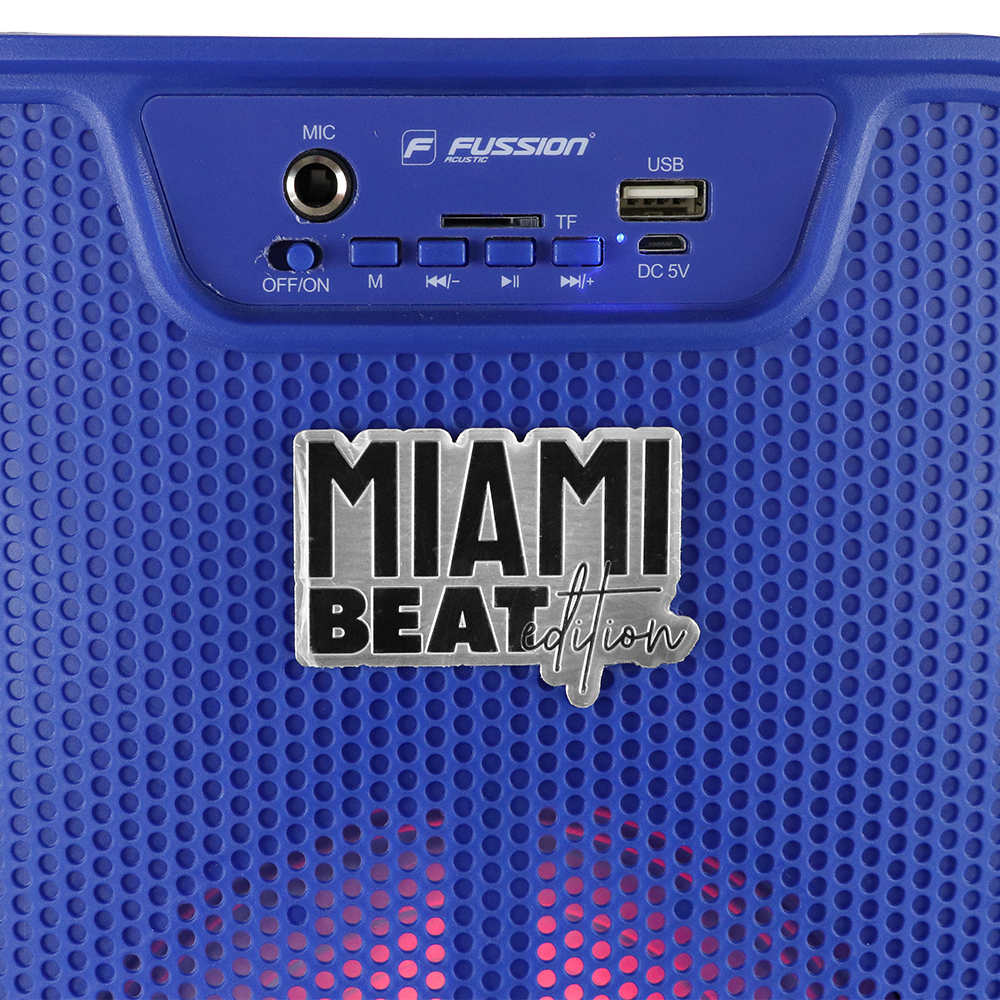 Foto 5 | Bafle Amplificado Azul Pbs-65026BL Miami Beat