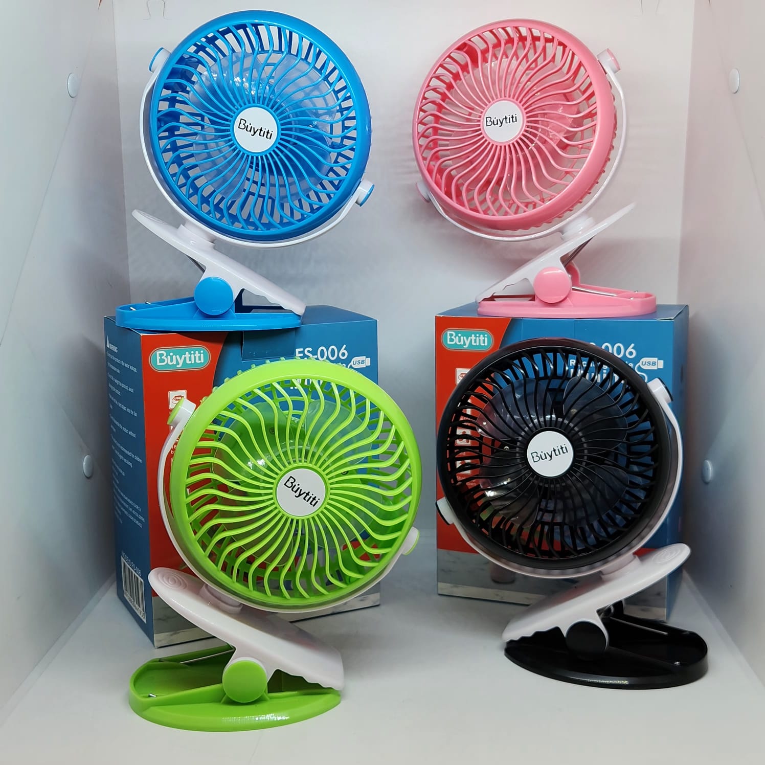 Foto 2 | Ventilador Portátil Buytiti Negro Recargable