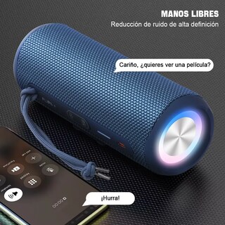 Foto 3 | Bocina Bluetooth Portátil con Subwoofer y Altavoz Recargable Eo Safe Imports Esi-13044 Azul