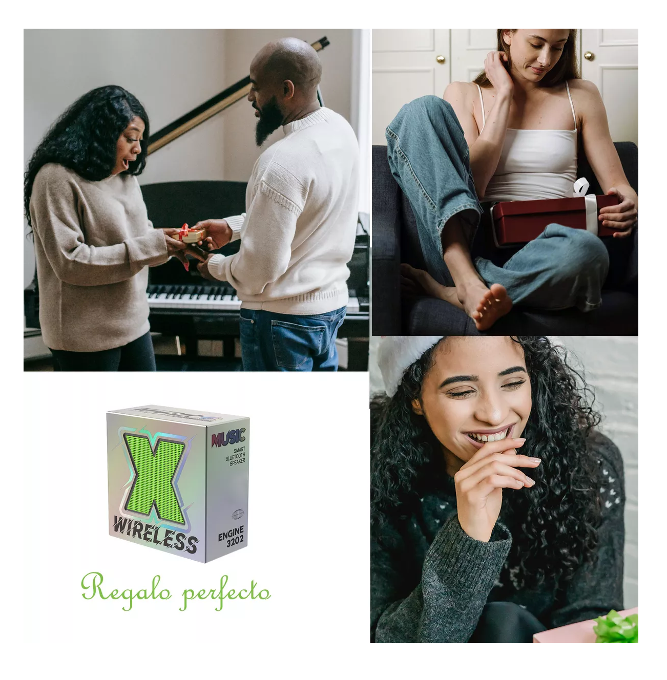 Foto 6 pulgar | Bocina Inalámbrica Pequeña Y Portátil Con Bluetooth, Negro/verde