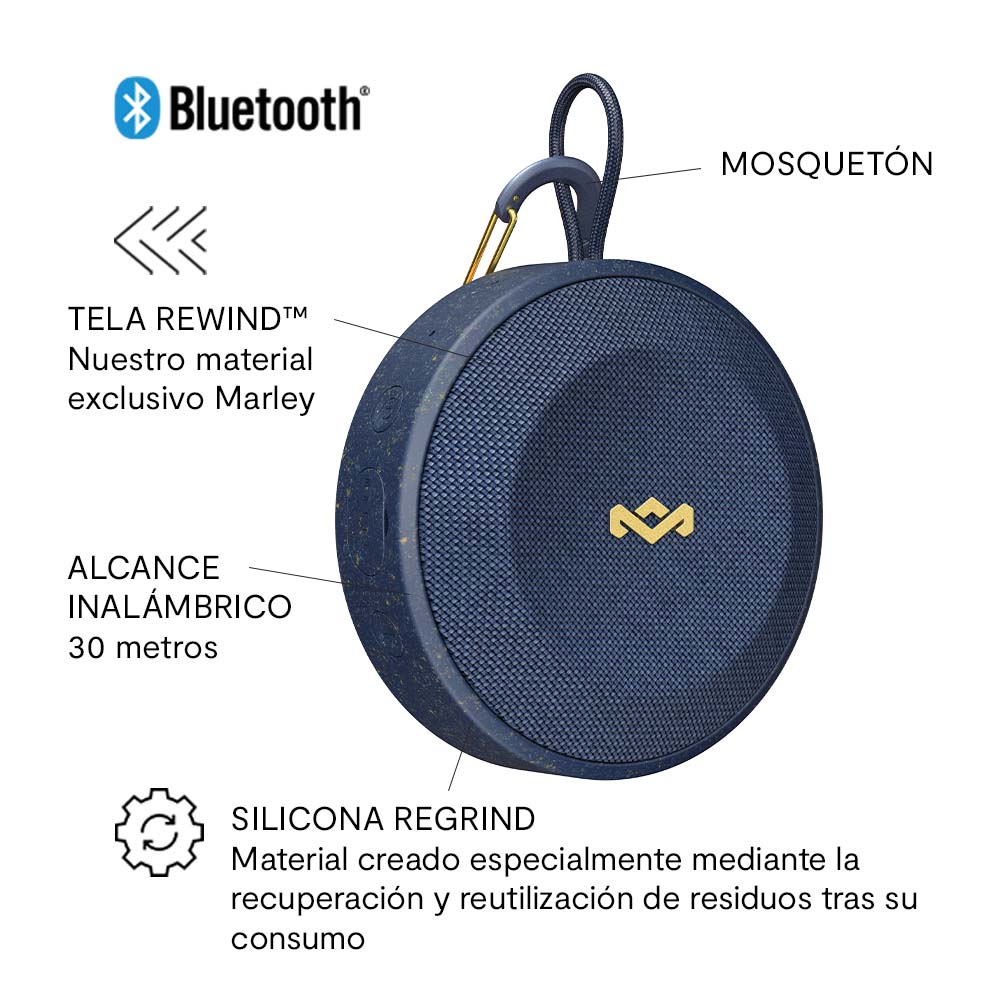 Foto 4 pulgar | Bocina Portátil Bluetooth Ip67 House Of Marley  No Bounds