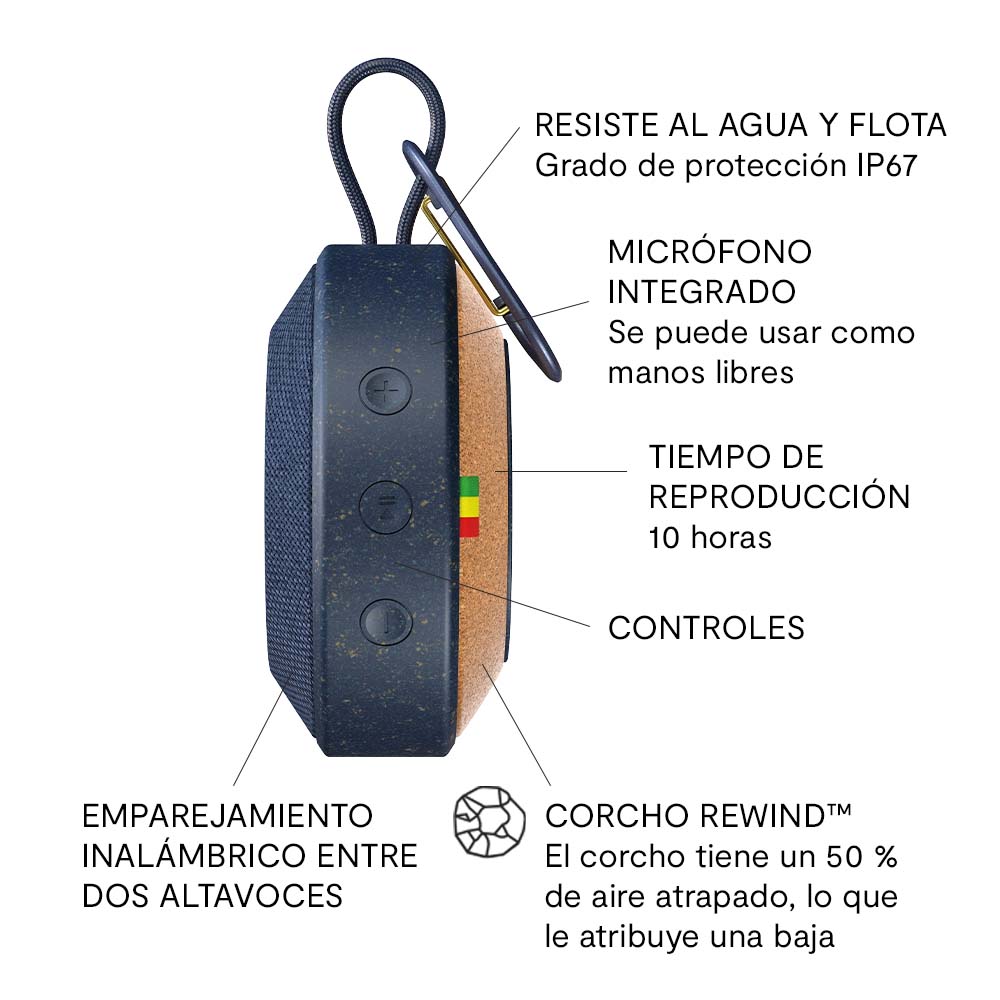 Foto 4 | Bocina Portátil Bluetooth Ip67 House Of Marley  No Bounds